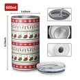 thumbnail image 4 of 20oz Coffee Tumblers Red Christmas Stocking and Snowflake Pattern Stainless Steel Vacuum Insulated Travel Tumbler Coffee Cups Mug with Lid and Straw with Cleaning Brush for Cold & Hot Drinks, 4 of 5