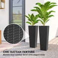 thumbnail image 4 of Outsunny 32 Inch Tall Planters for Outdoor Plants, Set of 2 Plastic Flower Pots with Drainage Holes, Black, 4 of 9