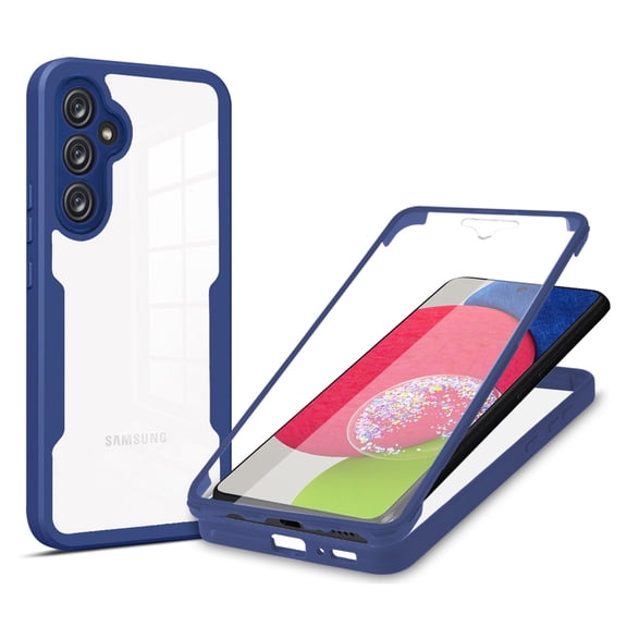 Designed for Samsung Galaxy S25 FE Case, Full-Body Protection Phone Cover with Screen Protector Built-in Touch Sensitive Anti Scratch Upgraded Shockproof TPU Bumper Case for S25 FE - Blue