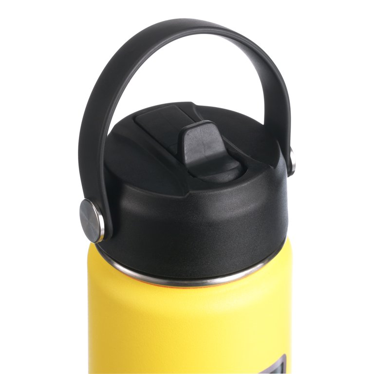 Aqwzh 20 oz Yellow Stainless Steel Water Bottle with Wide mouth, Straw, and  Lid - Yahoo Shopping