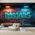 thumbnail image 7 of Graffiti Wallpaper Vibrant Graffiti Art Bold Letters Peel and Stick Wall Murals 100"H x 144"W Removable PVC Wall Paper Self-Adhesive Wall Paintings Art Decor for Bedroom Living Room, 7 of 7