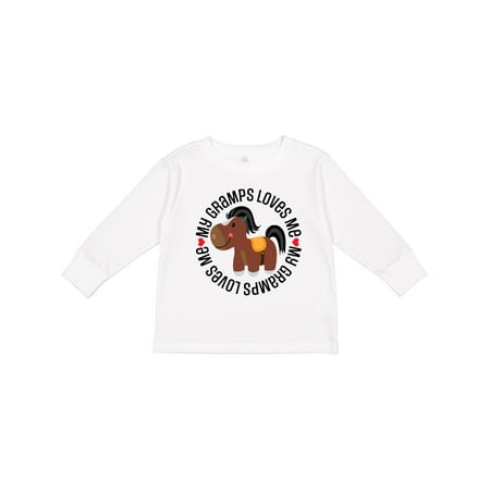 

Inktastic My Gramps Loves Me Childs Horse Gift Toddler Boy or Toddler Girl Long Sleeve T-Shirt