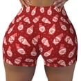 thumbnail image 2 of Balery Gnomes Holding Hearts Printed Workout Shorts for Women Seamless Scrunch Short Gym Yoga Running Sport Active Exercise Fitness Shorts-X-Large, 2 of 8