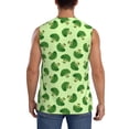 thumbnail image 4 of Balery Broccoli Vegetables Camisetas sin mangas para hombre, absorbe la humedad y protege contra el mal olor.-Small, 4 of 7