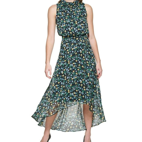 Karl Lagerfeld Womens Chiffon Maxi Dress, Multicoloured, 14