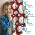 thumbnail image 3 of Blackout Kids Curtains,Red Baseballs Pattern Childrens Insulated Curtains Set Of 2,Bedroom Essentials,Toddler Room Decor 42"x54", 3 of 5