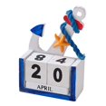 thumbnail image 1 of Desk Block Calendar Reusable Desk Accessories Wood Perpetual Calendar for Office A, 1 of 9
