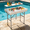 Cooler Table-2 Tiers 4 Foot, variant on EVOKEDEN 42.5" Fish Cleaning Table w/ Sink, Folding Camping Table & Fish Cleaning Station w/ Measure Mark