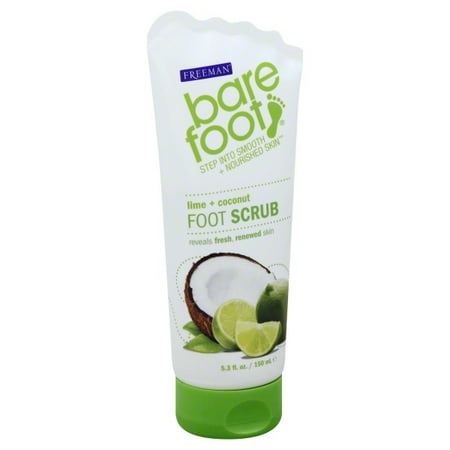 Freeman Bare Foot Foot Scrub Lime + Coconut, 5.3 FL (Best Foot Scrub And Cream)