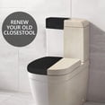 thumbnail image 3 of Nvzi plush toilet lid, 2-piece brown one size fits all set, luxurious soft velvet plush, elastic suitable for bathroom, machine washable modern bathroom decoration, 3 of 4