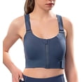 thumbnail image 1 of Zipper Adjustable Sports Bra For Women, High Impact Zip Front Sports Bra Post Surgery Bra With Adjustable Straps High Support, 1 of 5