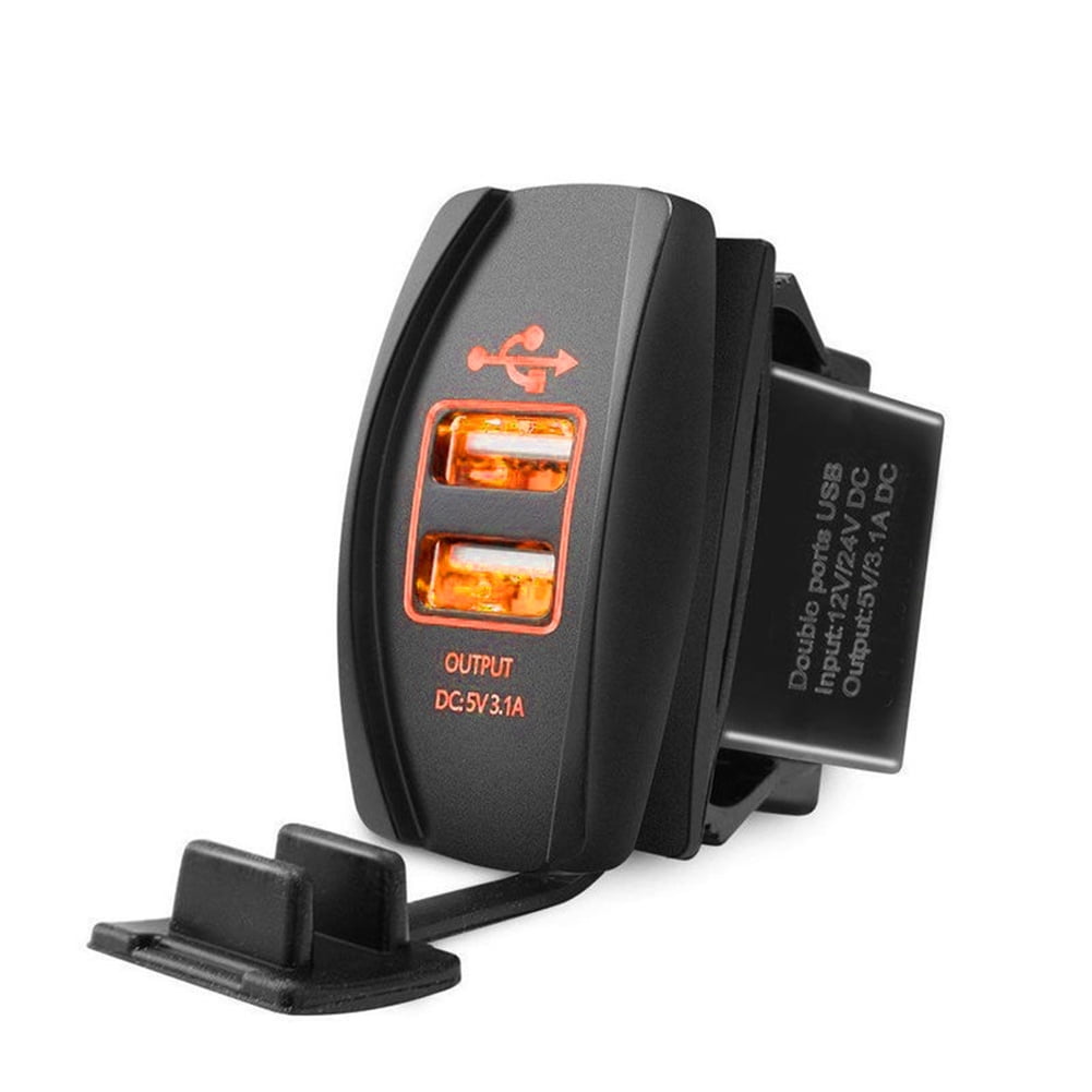 12V 24V USB-Steckdose 3 Ports Smart Protection Adapter Ladegerät USB-Ladegerät  für Auto Marine Boot