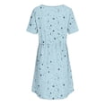 thumbnail image 7 of Livrdious Summer Dresses for Women Casual V Neck Short Sleeve A-Line Midi Dress Boho Beach Floral Print Sundress, 7 of 7