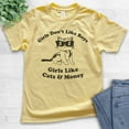 thumbnail image 2 of Kids Girls Don't Like Boys Girls Like Cats and Money T-shirt, Youth Kids Girl T-Shirt, Cat Shirt, Funny Saying, Yellow, Medium, 2 of 4