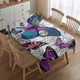 thumbnail image 2 of Purple Butterfly Rose Pattern Rectangle Tablecloth 60"x84",Waterproof Polyester Rectangle Table Cloth, Wipeable Spillproof Polyester Tablecloth for Dining, Camping, Indoor and Outdoor, 2 of 5