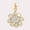 Gold, variant on 0.25 CTW Natural Diamond Polki Solitaire Tiny Mother's Day Gift Pendant 925 Sterling Silver 14K Gold Plated