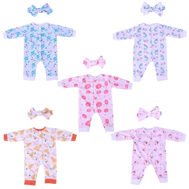Set de ropa para muñecas Reborn Babeside Food Pattern, 43 a 56 cm