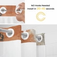 thumbnail image 2 of Vintage Sage Green Orange No Hook Shower Curtain with Snap in Liner, Modern Abstract Art Double-Layer Waterproof Fabric Shower Curtains for Bathroom Hotel Bathtub, Mesh Top 66"x72", 2 of 9