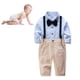 thumbnail image 5 of Traje de caballero para bebé suave transpirable delicado lavable camisas para niño pantalones con tirantes simple elegante para boda fiesta de cumpleaños ANGGREK Otros, 5 of 8