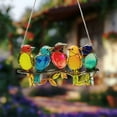 thumbnail image 6 of Beautynvta 3 Pcs Stained Glass Window Hanging, Birds on A Branch Stain Glass Suncatcher, Birds Window Home Decor Gifts, Garden, 6 of 6