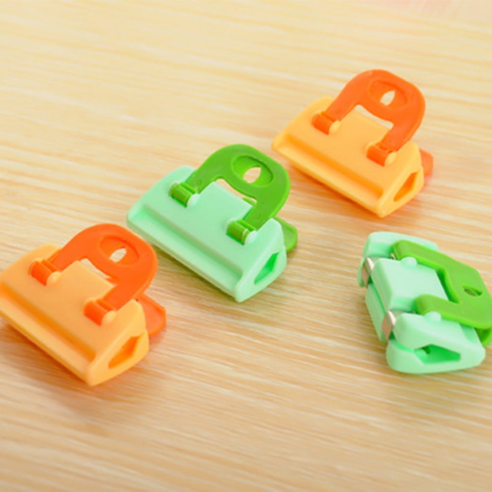 4pcs Plastic Bag Clips Sealing Clips for Snack Opened and Leftover Food