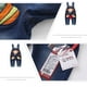 thumbnail image 4 of KIDSCOOL SPACE Mono vaquero para bebé niño niña,Pantalones de peto de mezclilla 3D para niño pequeño, 4 of 5