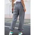 thumbnail image 6 of Women'S High Waisted Sweatpants Workout Active Joggers Pants Baggy Lounge Bottoms Dark Gray M, 6 of 7