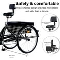 thumbnail image 5 of PRIJESSE 24" 7-Speed Adult Tricycle with Large Basket, Black, 5 of 5