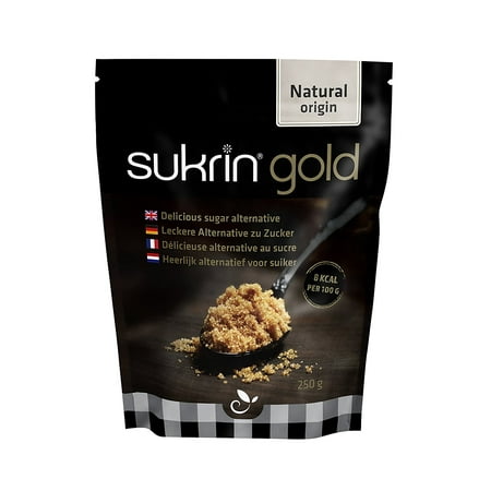 Sukrin Gold - All Natural Brown Sugar Alternative - 250g Bag (Best Natural Sugar Substitute)