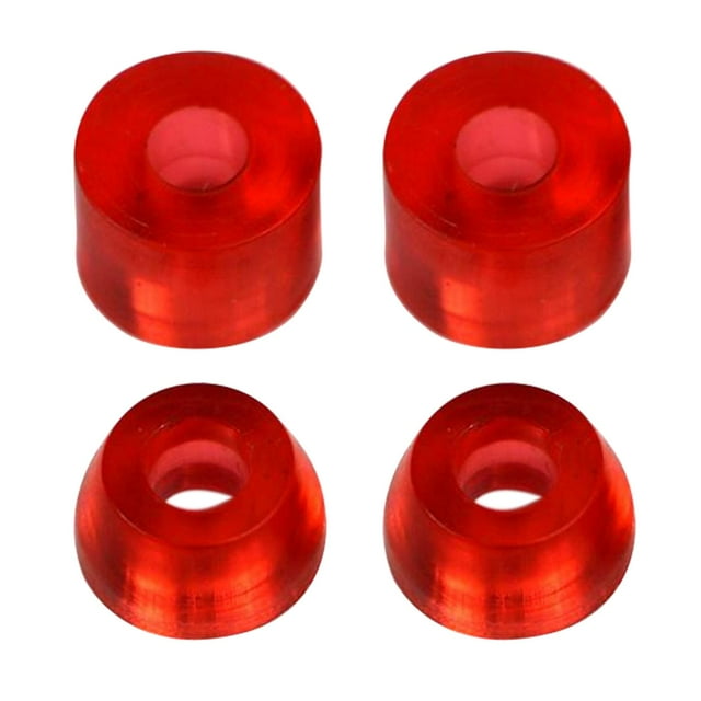 koolsoo Bagues de Remplacement pour Planche à Roulettes Longboard Plaque Plusieurs Couleurs Duromètres Rouge Rouge 95A Longboard