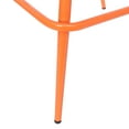 thumbnail image 4 of Darcy Modern Rope Weave Outdoor Patio Bar Stool, Aluminum Frame, Orange, Set of 2, 4 of 11