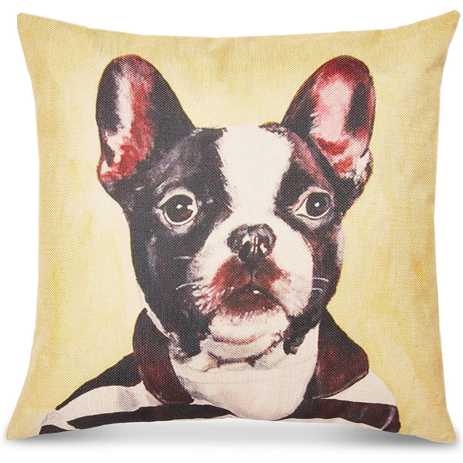 Lovely French Bulldog 18"18"  Decor Cotton Linen Cushion cover Pillowcase