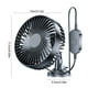 thumbnail image 2 of Ventilador de refrigeración para salpicadero de coche USB 12V/24V con ventosa Likrtyny ventilador de aire redondo de 360 grados para coche camión SUV RV, 2 of 9