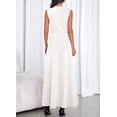thumbnail image 6 of BTFBM Summer Dresses for Women Mock Neck Sleeveless High Waist Flowy Aline Maxi Spring Wedding Guest Dress Cocktail, 6 of 9