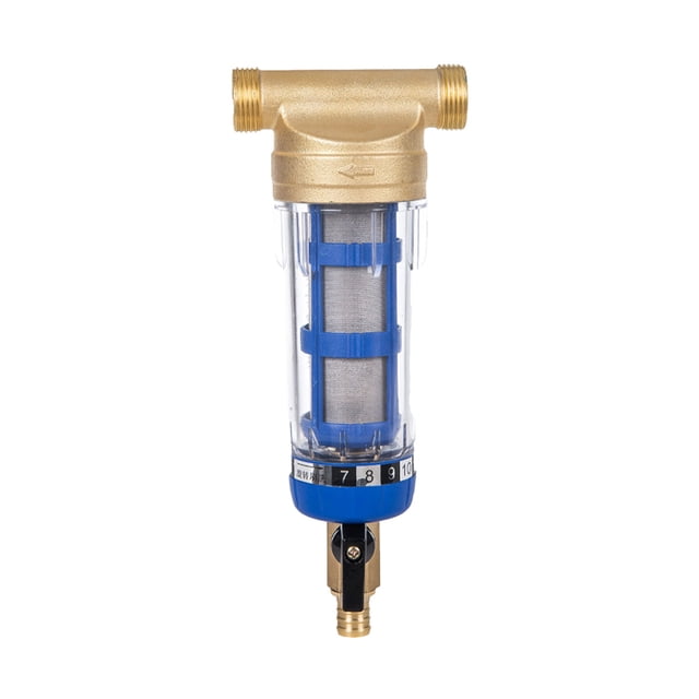 Filtro de agua de sedimentos reutilizable con sistema de centrifugado - Filtro de agua - Rosca externa - Prefiltro de sedimentos para cañería de fuente - Filtro de sedimentos (rosca macho