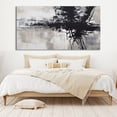 thumbnail image 2 of abstract minimalist black and white paintings, large original abstract landscapes murals, handmade art, large canvas art paintings,(114*229cm)45*90 Inches,Unstretched,Frameless, 2 of 4