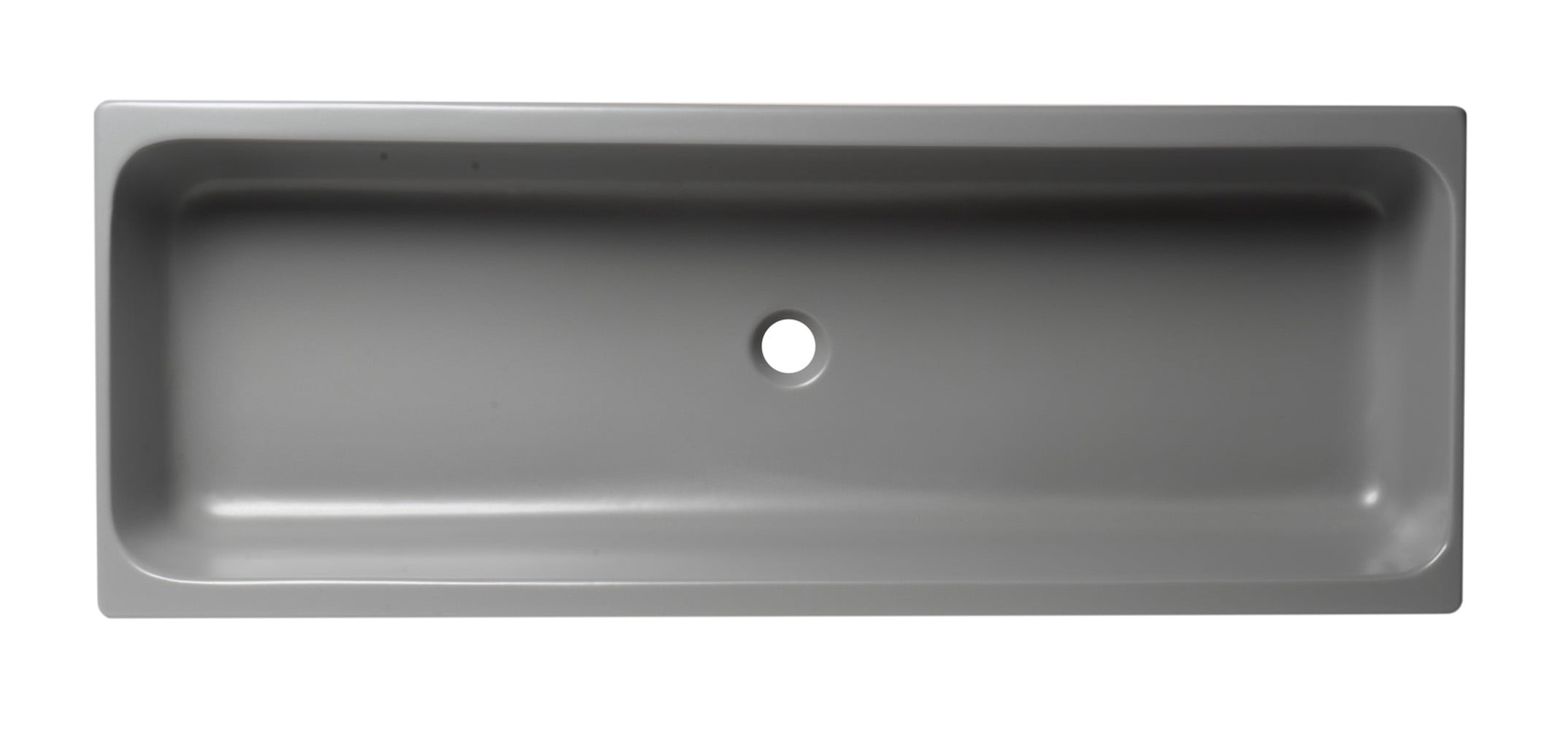 ALFI brand AB48TRGM 48" Grey Matte Above Mount Fireclay Bathroom Trough Sink