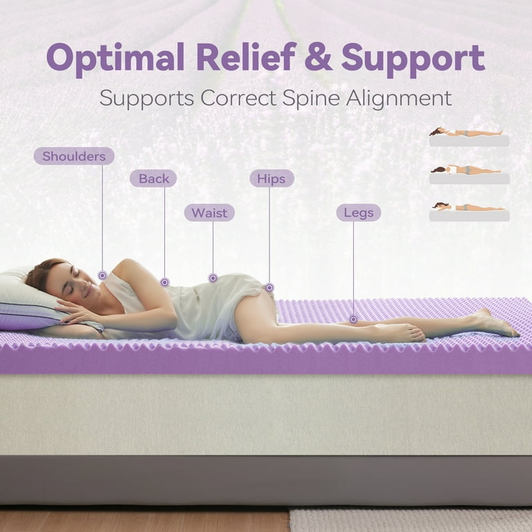 Bdeus 2 Inch Egg Crate Gel Memory Foam Mattress Topper, Twin photo 8