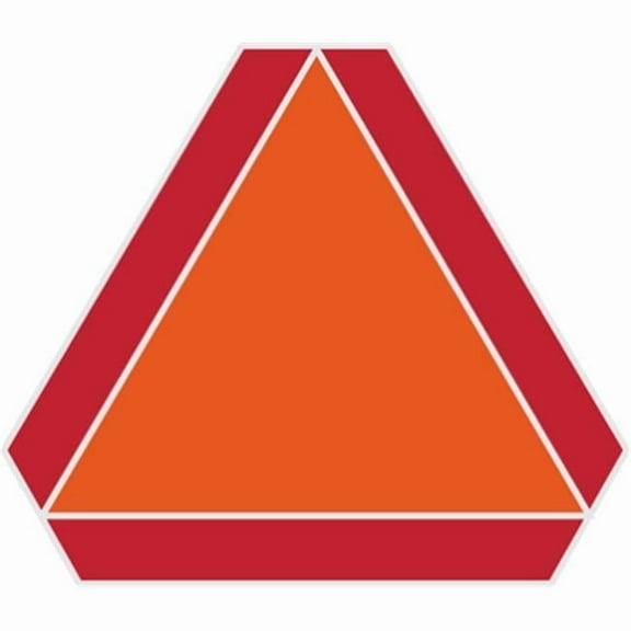 14 x 16 in. Slow-Moving Vehicle Sign, Orange & Red