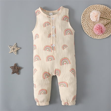

Cotton Outfits Play Jumpsuit Clothing Sleeveless Romper Cartoon Printed Pajamas Girls Sleep Boys Romper Boys Romper&Jumpsuit