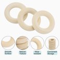 thumbnail image 3 of Uxcell Unfinished Wooden Rings Smooth Natural Woods Macrame Rings for DIY Crafts Knitting Decoration 1" 50 Pcs, 3 of 6
