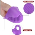 thumbnail image 4 of 1 par de manoplas de horno de cocina, resistentes al calor, protector de dedos de silicona, soporte para ollas, para cocinar y hornear, manopla caliente montada en la pared, 4 of 5