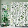 thumbnail image 3 of Shower Curtain, Spring Countryside Green Leaves Waterproof Shower Curtain Set with Hooks for Bathroom Showers,Stalls and Bathtubs,60x72In Farm Plants, 3 of 9