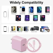2 Pack for iphone 15/16 wallCharger Fast Charging , 20W USB C Wall Charger Block with 6Ft Type C Cable Compatible for iphone 15/15 Pro/15 Pro Max, Air 5/4 , Samsung Galaxy and Android Phone,green