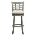 thumbnail image 3 of Weston Home Shapel Window Back 29"H Swivel Bar Stool, Antique Grey Finish, Beige Linen, 3 of 7