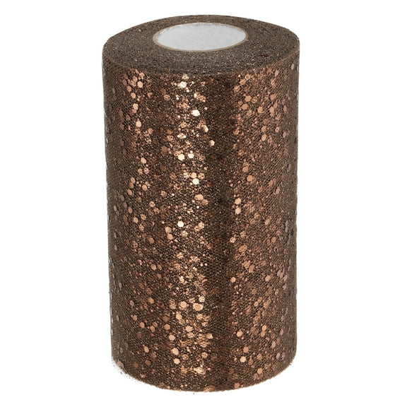 Uxcell 6 Inch by 50 Yards Tulle Fabric Rolls for DIY Tutu Skirts Crafts Wedding Party, Coffee