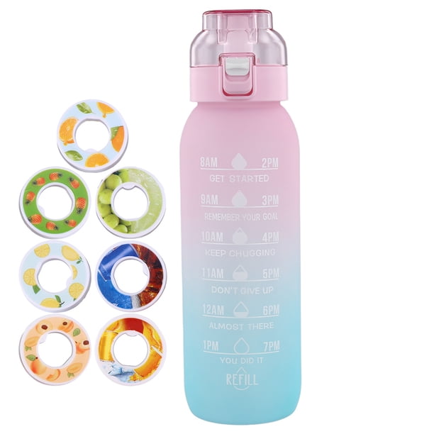 Botella de agua con olor a fragancia de 1000 ml a prueba de fugas con 7 varillas para deportes al aire libre
