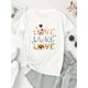 thumbnail image 2 of Camiseta básica para mujer veranoWomen's Casual Love Animal Graphic Tee - Round Neck Short Sleeve, Comfortable Polyester Blend, Playful Summer Top for Casual Attire, Everyday Fashion Top | Playful G, 2 of 6