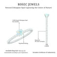 thumbnail image 5 of Rosec Jewels Minimal Ethiopian Opal Solitaire Promise Ring with Diamond for Women - AAA Grade, 10K White Gold, US 3.00, 5 of 7