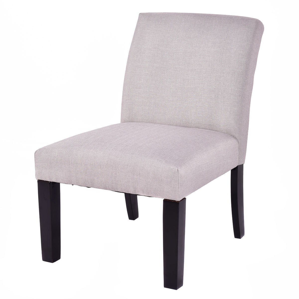 Modern Upholstered Armless Slipper Chair - Gray - Walmart.com - Walmart.com